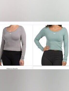 Set of Two NWT Under Armour Vanish Lobf-Sleeved Scoop Neck Tops ■ Size L